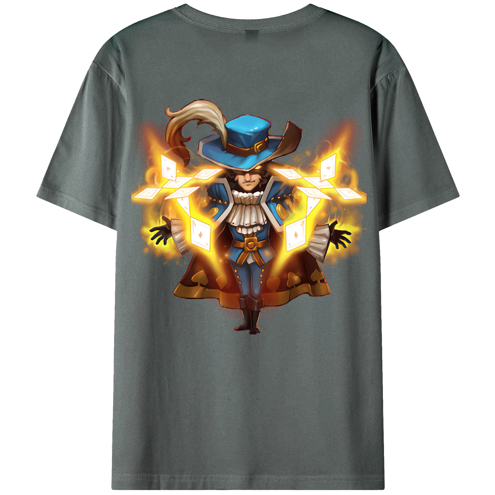 （画像用） リーグ・オブ・レジェンド League of Legends LOL 綿100％ メンズ半袖Tシャツ（バックプリント） 通気性